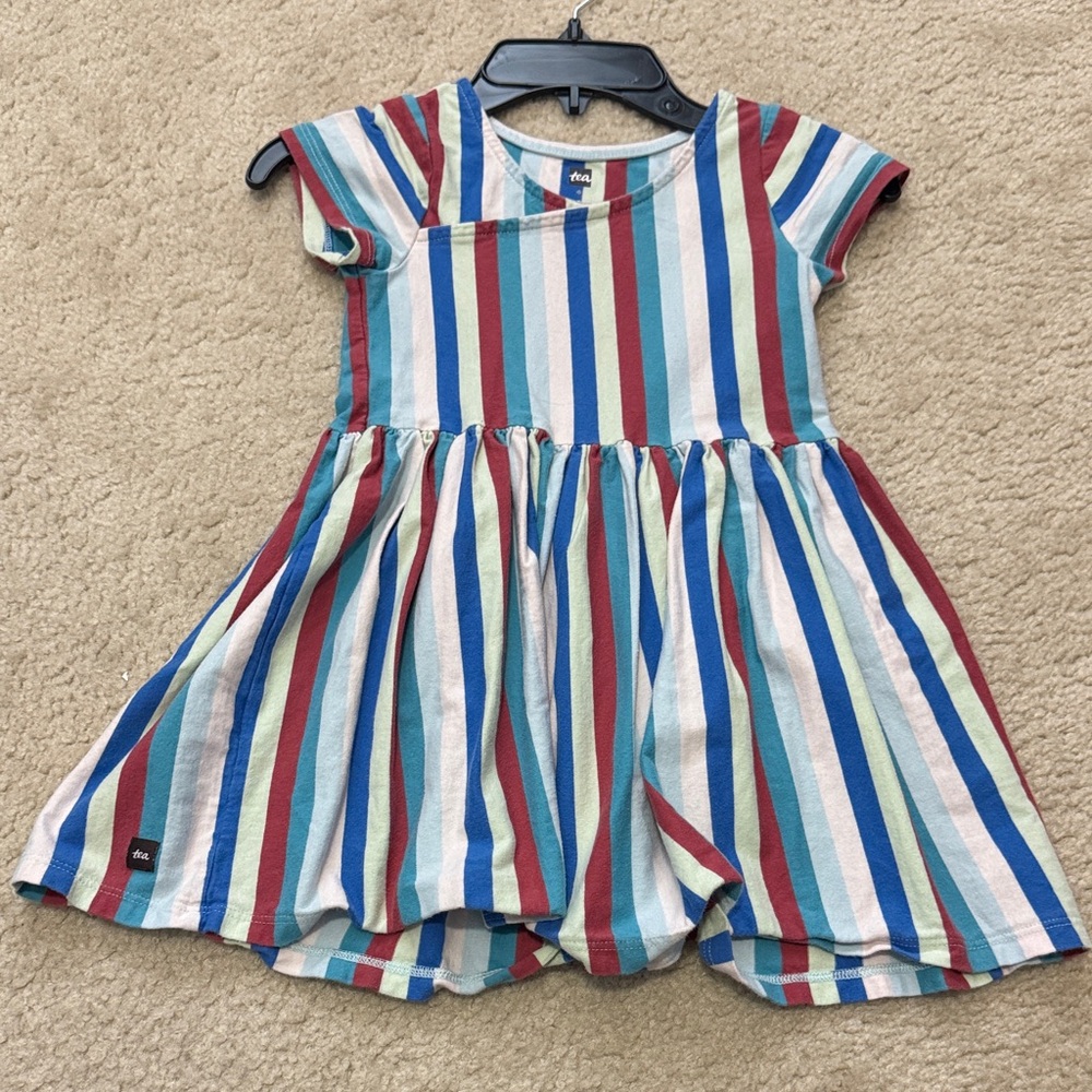 Chic Multicolor Striped Kids Dress - Size 4